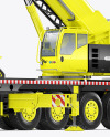 Truck Crane w/ Flag Mockup - Half Side View