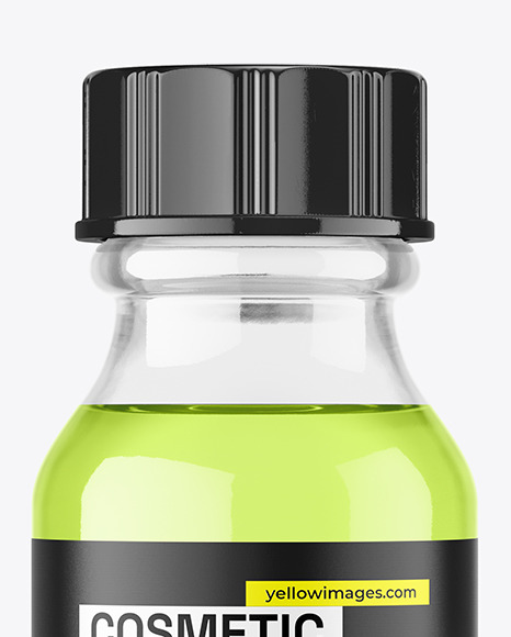 15ml Clear Glass Cosmetic Bottle Mockup