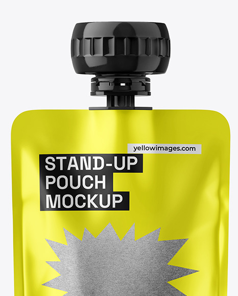 Metallic Stand-Up Pouch Mockup