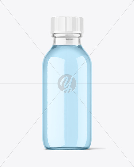 30ml Clear Glass Cosmetic Bottle Mockup