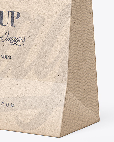 Kraft Paper Gift Bag w/ Flip Lid Mockup