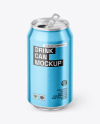 Metallic Aluminium Can Mockup