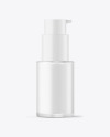 Frosted Glass Liquid Soap Cosmetic Bottle with Pump Mockup