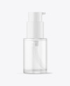 Frosted Glass Cosmetic Bottle with Pump Mockup