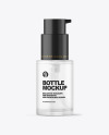 Frosted Glass Cosmetic Bottle with Pump Mockup Frosted Glass Cosmetic Bottle with Pump Mockup