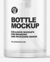 Frosted Glass Cosmetic Bottle with Pump Mockup