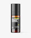 Amber Glass Cosmetic Bottle w\ Pump Mockup Amber Glass Cosmetic Bottle w\ Pump Mockup