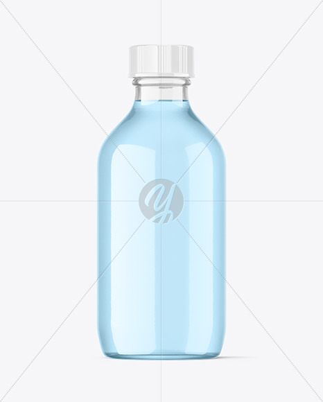 150ml Clear Glass Cosmetic Bottle Mockup