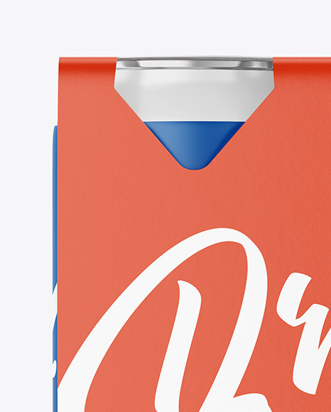 Carton Pack W/ 4 Matte Cans Mockup