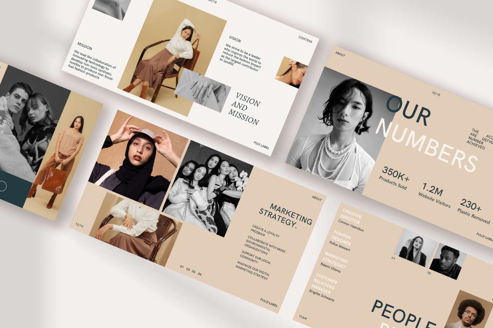 Fuuji – White Cream Minimalist Brand Guidelines Presentation