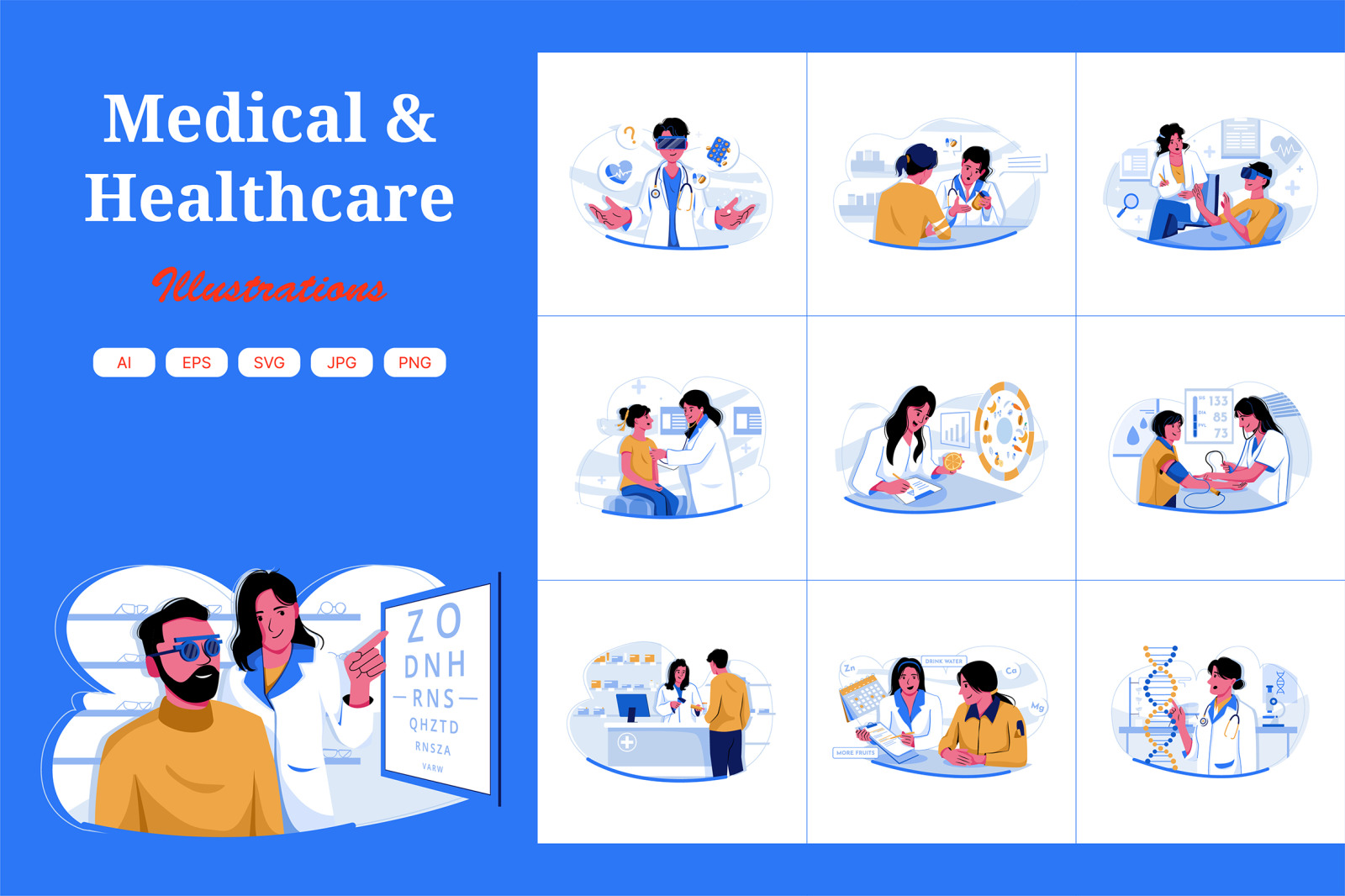 M558_Medical & Healthcare Illustration Pack M558_Medical & Healthcare Illustration Pack