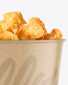 Kraft Bucket With Chicken Mockup