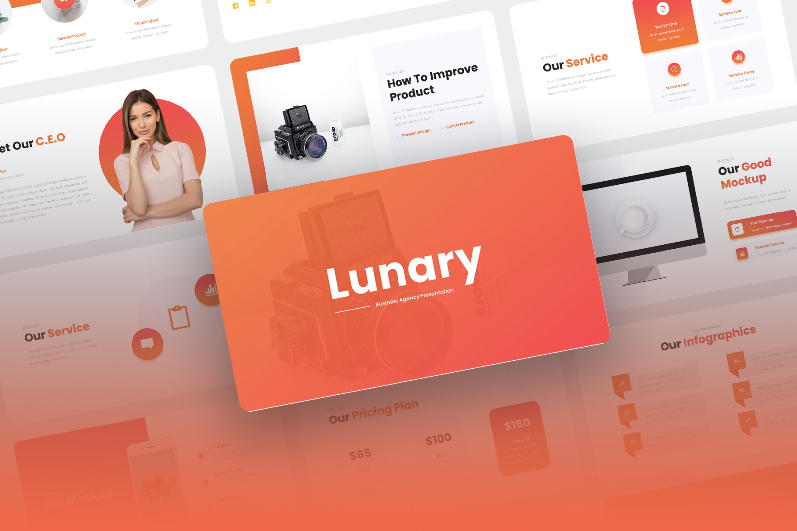 Lunary - Business Agency PowerPoint Template Lunary - Business Agency PowerPoint Template