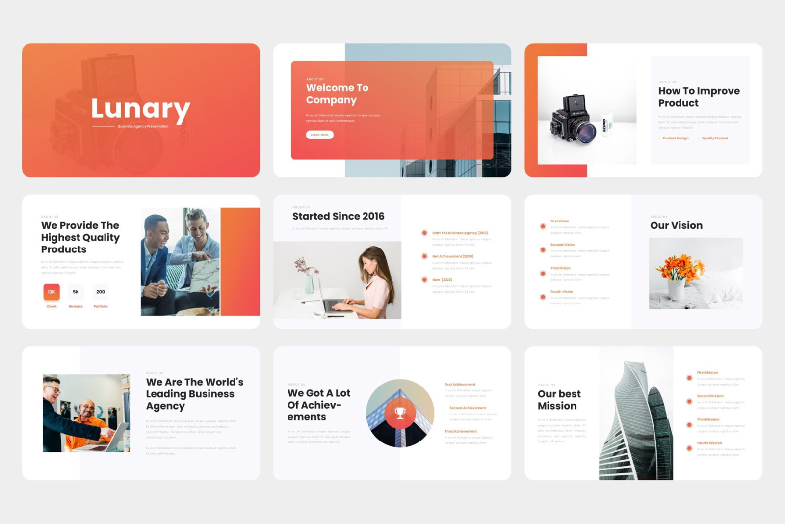 Lunary - Business Agency PowerPoint Template Lunary - Business Agency PowerPoint Template