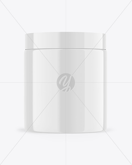 Glossy Cosmetic Jar Mockup