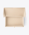 Opened Kraft Paper Box Mockup