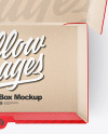 Opened Kraft Paper Box Mockup