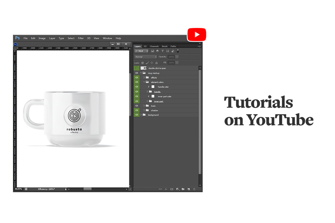 Logo Mug Animated Mockup 8oz