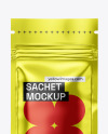 Metallic Sachet Mockup