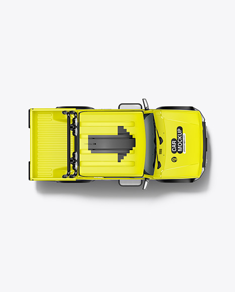 Off-Road Mini SUV Mockup Top View