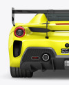 Sport Car Mockup - Back View