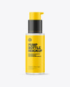 Frosted Glass Cosmetic Bottle with Pump Mockup Frosted Glass Cosmetic Bottle with Pump Mockup