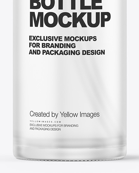 Frosted Glass Cosmetic Bottle with Pump Mockup Frosted Glass Cosmetic Bottle with Pump Mockup
