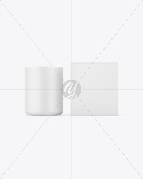 Matte Candle W/ Box Mockup