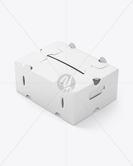 Matte Paper Corrugated Cardboard Box Mockup