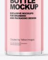 Clear Glass Cosmetic Bottle with Pump Mockup Clear Glass Cosmetic Bottle with Pump Mockup