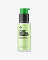 Frosted Glass Cosmetic Bottle with Pump Mockup Frosted Glass Cosmetic Bottle with Pump Mockup