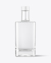 Clear Glass Dry Gin Bottle Mockup