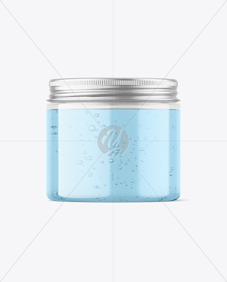 200ml Clear Cosmetic Gel Jar Mockup