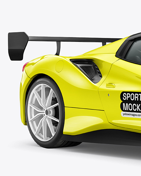 Sport Car Mockup - Half Side View