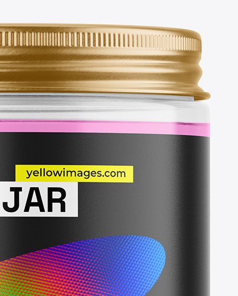 250ml Clear Cosmetic Gel Jar Mockup