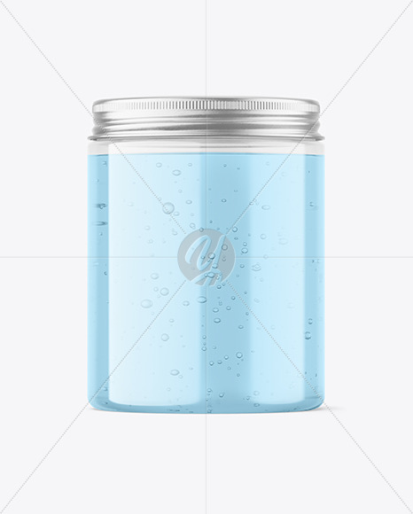 300ml Clear Cosmetic Gel Jar Mockup