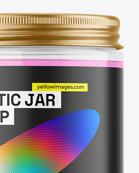 300ml Clear Cosmetic Gel Jar Mockup