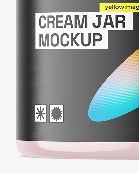 200ml Clear Cosmetic Cream Jar Mockup