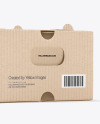 Kraft Paper Corrugated Cardboard Box Mockup