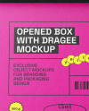 Opened Kraft Box With Dragee Mockup