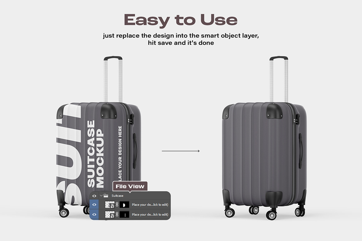 Travel Suitcase Mockup Set Travel Suitcase Mockup Set