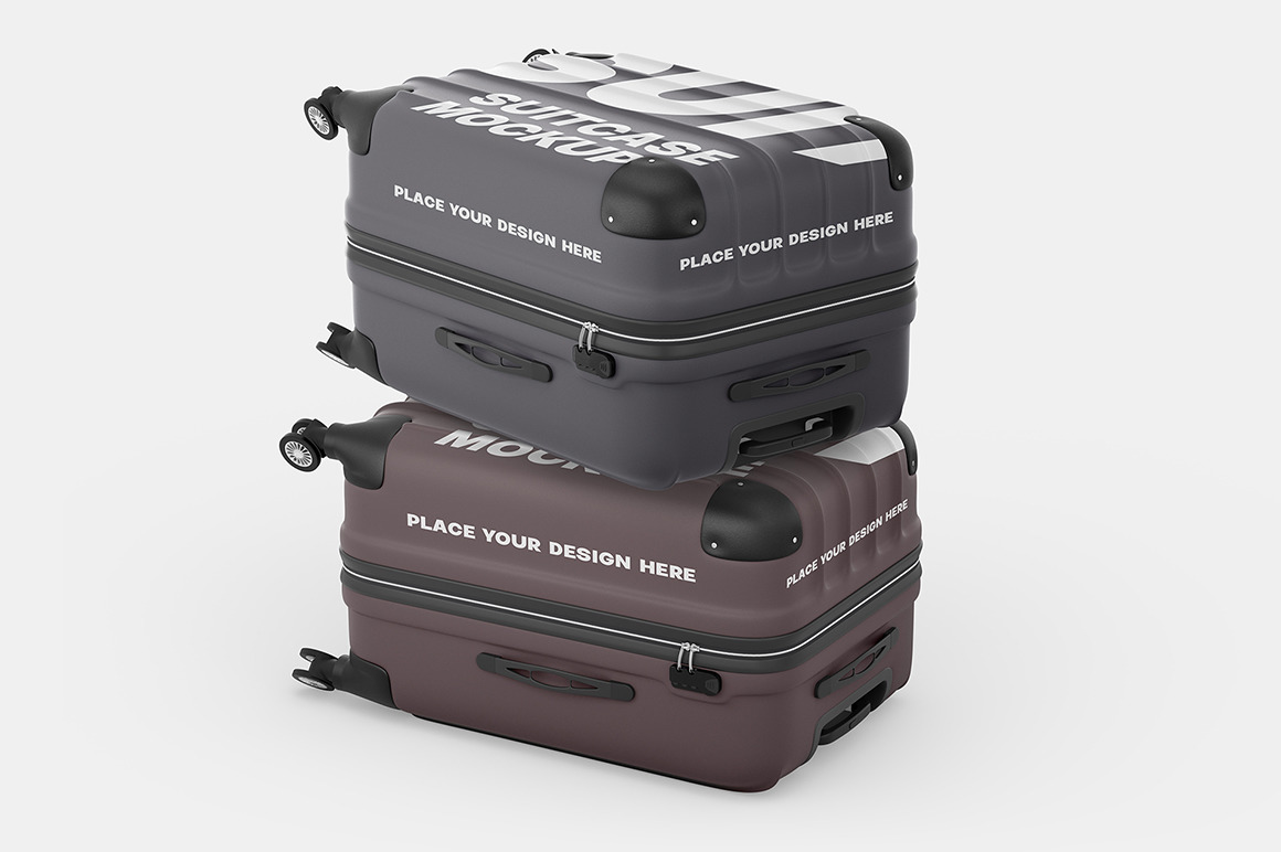 Travel Suitcase Mockup Set Travel Suitcase Mockup Set
