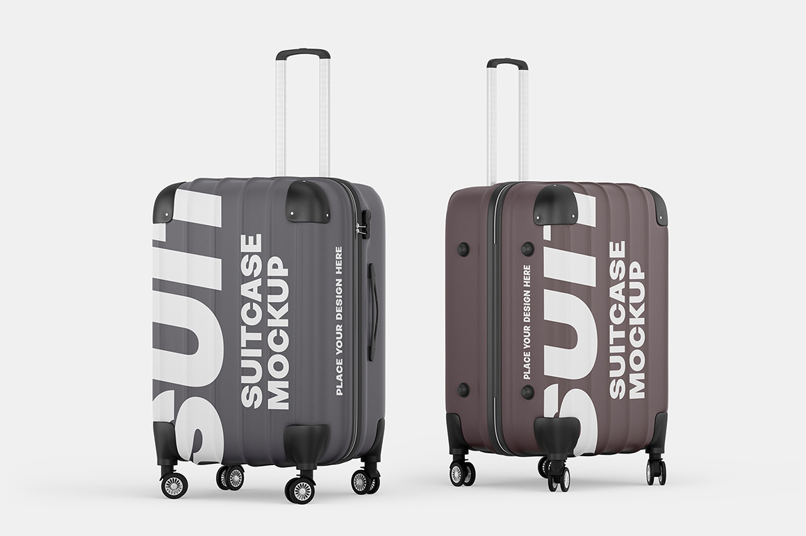 Travel Suitcase Mockup Set Travel Suitcase Mockup Set