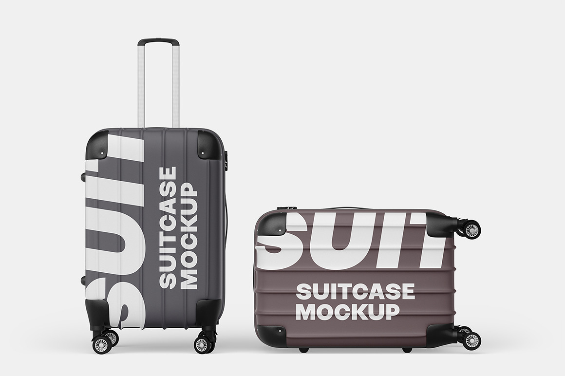 Travel Suitcase Mockup Set Travel Suitcase Mockup Set