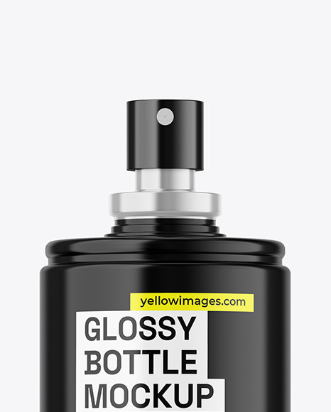 Glossy Spray Bottle Mockup