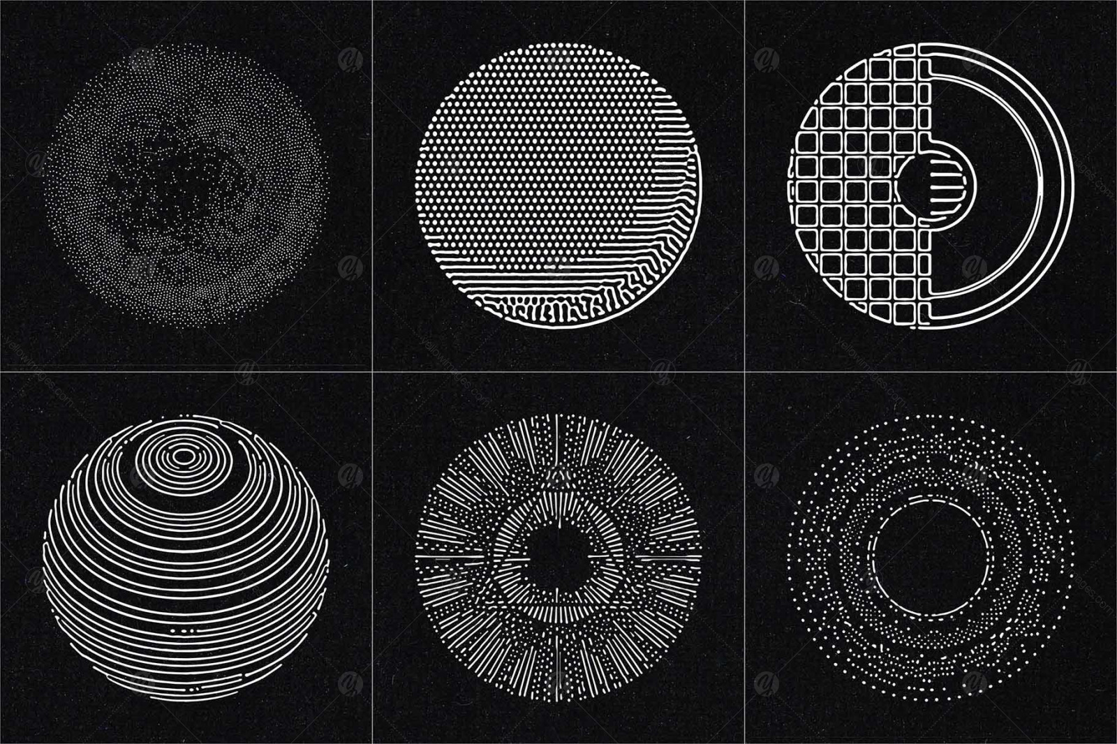 Organic Circle Design Elements