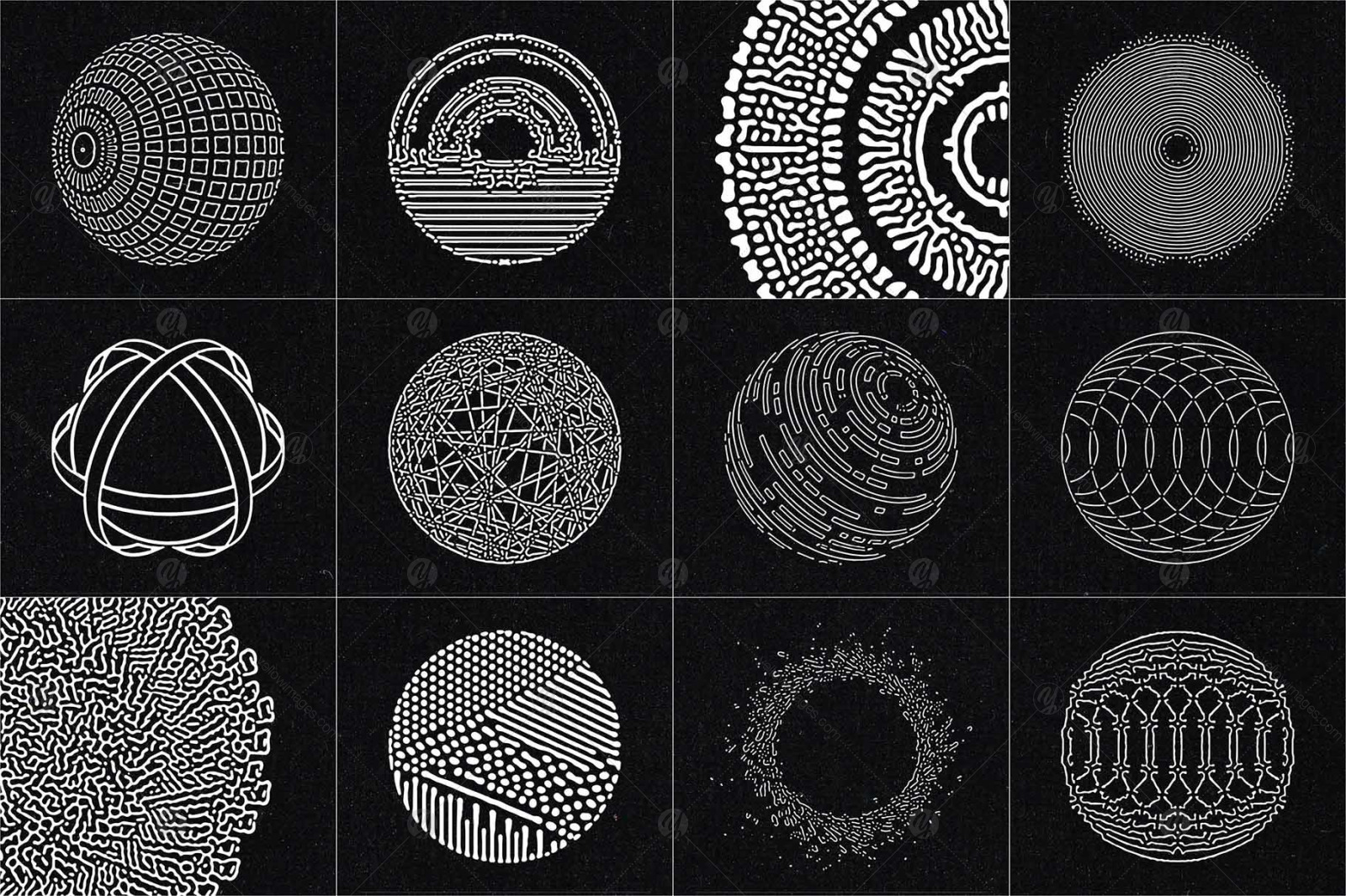 Organic Circle Design Elements