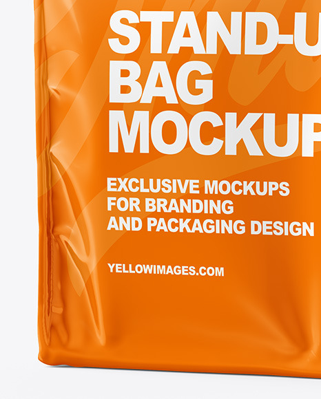 Glossy Stand-up Bag Mockup