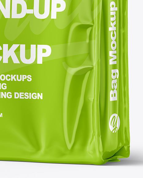 Glossy Stand-up Bag Mockup