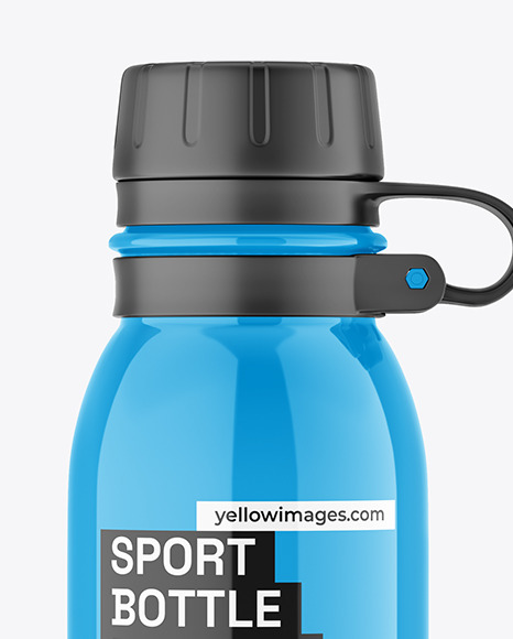 Glossy Sport Bottle Mockup